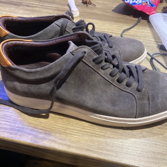 ALLEN EDMONDS SZ 10 men\'s glll10kooʻoʻ brown leather court side lace up sneakers main image 11